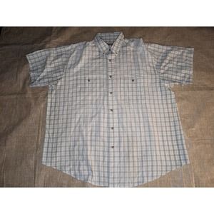 Wrangler rugged wear Men’s 2x green plaid short sleeve button down